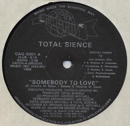 Total Science (2) : Somebody To Love (12")