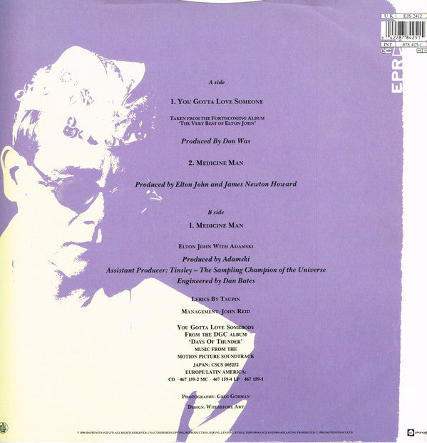 Elton John : You Gotta Love Someone (12", Single)