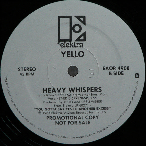 Yello : I Love You (12", Single, Promo)
