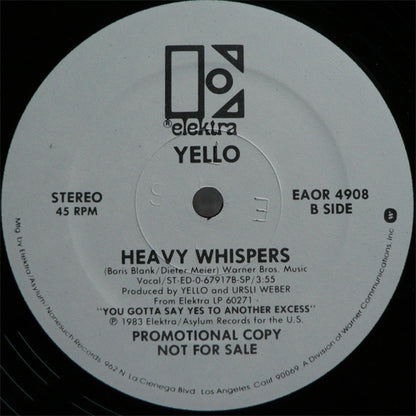 Yello : I Love You (12", Single, Promo)