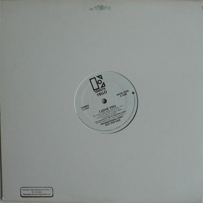 Yello : I Love You (12", Single, Promo)