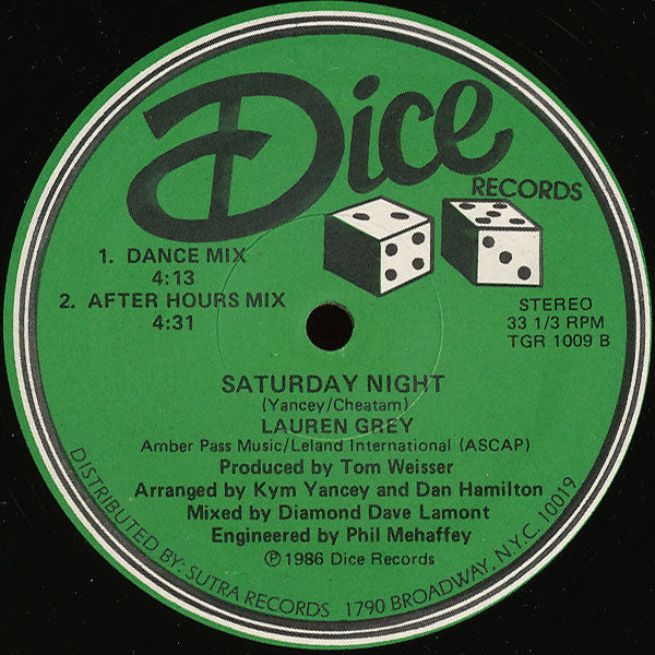 Lauren Grey : Saturday Night (12")