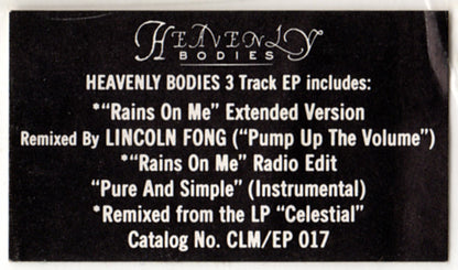 Heavenly Bodies (2) : Rains On Me (12")