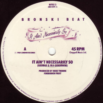 Bronski Beat : It Ain't Necessarily So (12")