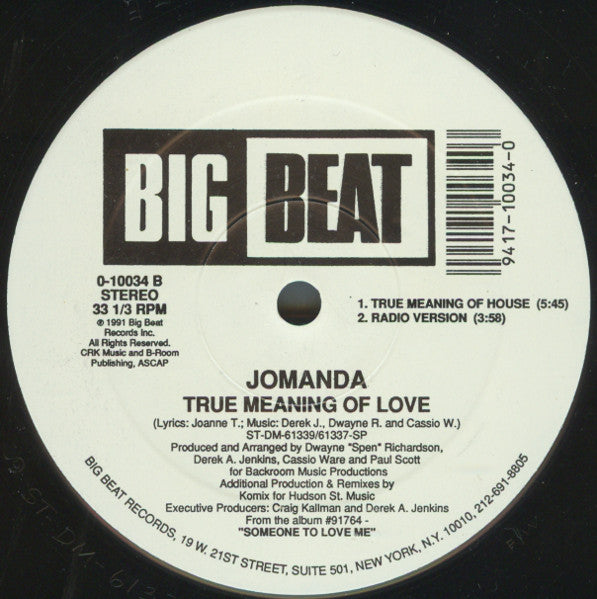 Jomanda : The True Meaning Of Love (12")