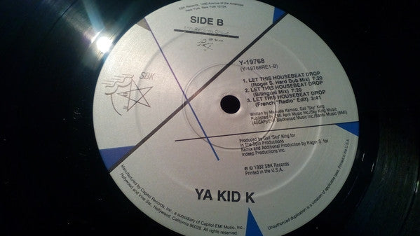 Ya Kid K : Let This Housebeat Drop (12", Single)