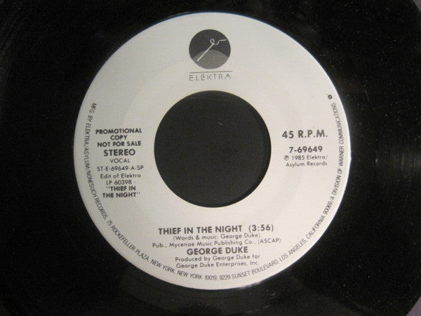George Duke : Thief In The Night (7", Promo)
