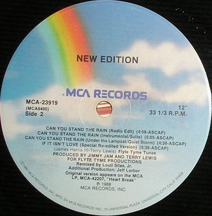 New Edition : Can You Stand The Rain (Extended Version) (12", Single)