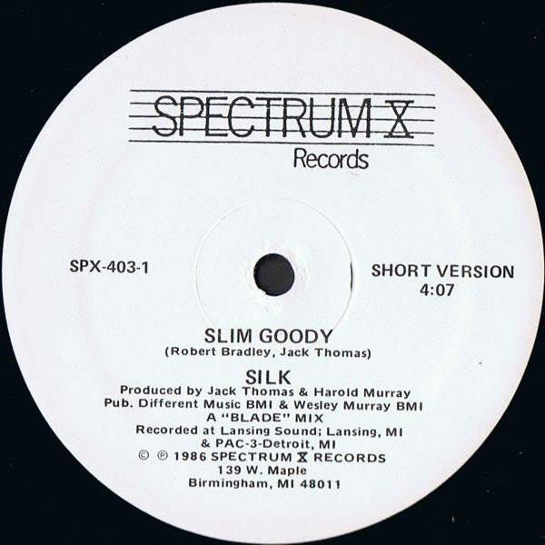 Silk (17) : Slim Goody (12", Promo)