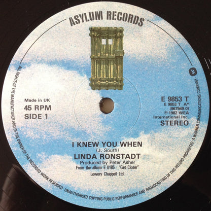 Linda Ronstadt : I Knew You When (12", Single)