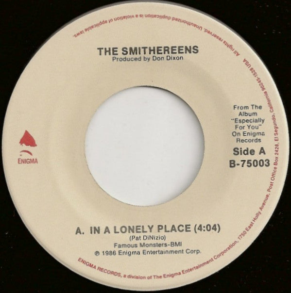 The Smithereens : In A Lonely Place (7")