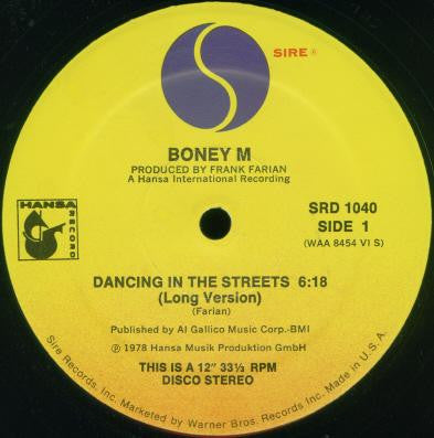 Boney M* : Dancing In The Streets (12", Single)