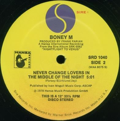 Boney M* : Dancing In The Streets (12", Single)