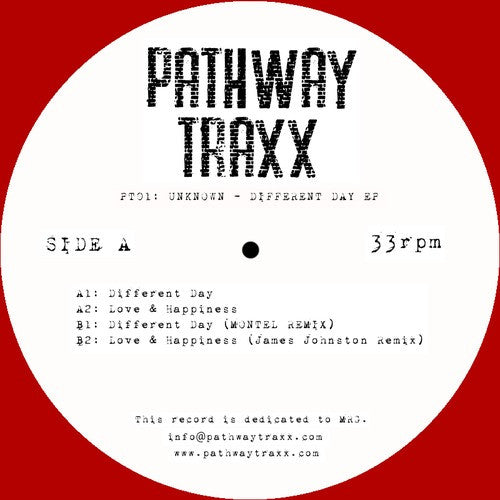 Unknown (47) : Different Day EP (12", EP, Ltd, Red)