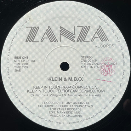 Klein & M.B.O. : Keep In Touch (12")