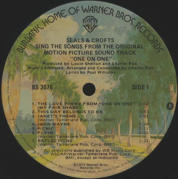 Seals & Crofts : Seals & Crofts Sing The Songs From The Original Motion Picture Sound Track "One On One" (LP, Album, Jac)