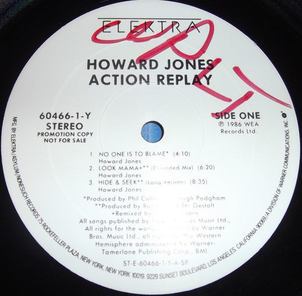 Howard Jones : Action Replay (12", EP, Promo)