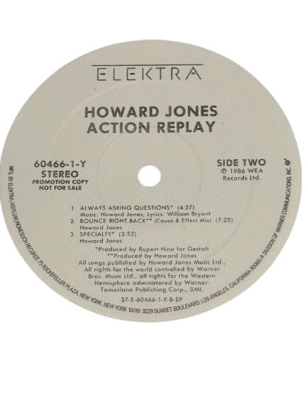Howard Jones : Action Replay (12", EP, Promo)