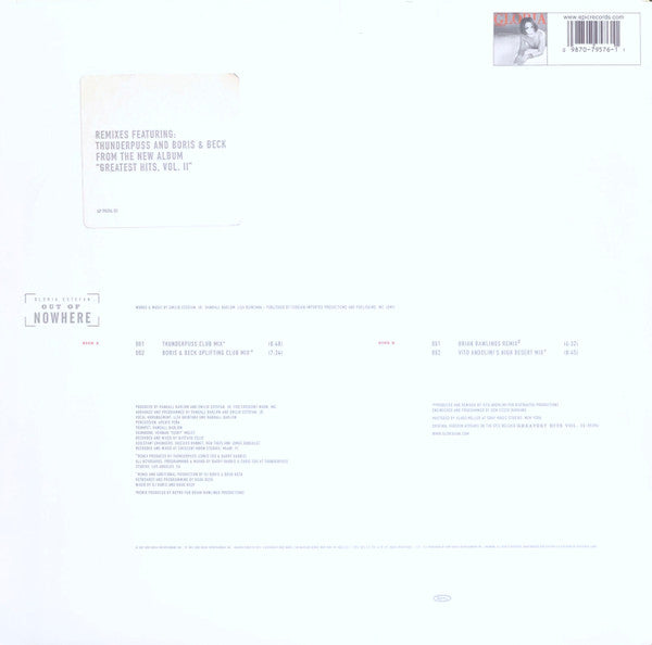 Gloria Estefan : Out Of Nowhere (12", Single)