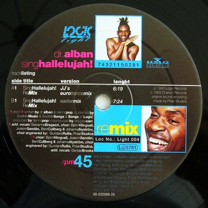 Dr. Alban : Sing Hallelujah! (Remix) (12")