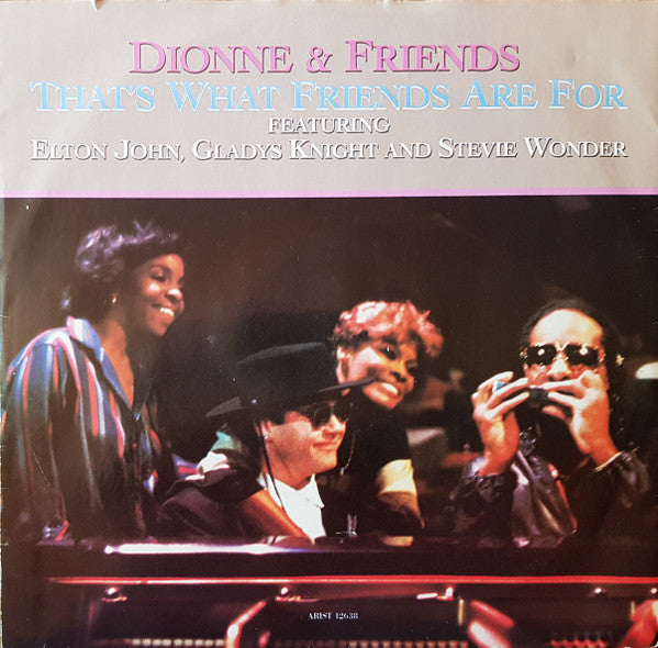 Dionne & Friends Featuring Elton John, Gladys Knight And Stevie Wonder : That's What Friends Are For (12", Single)