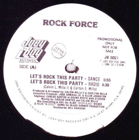Rock Force : Let's Rock This Party (12", Promo)