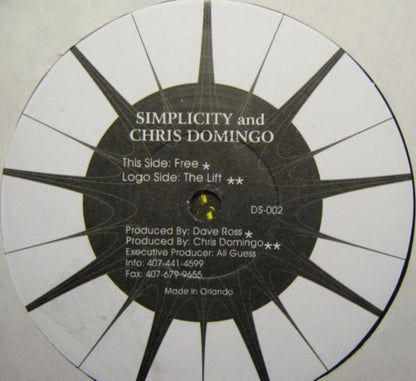 Simplicity (3) And Chris Domingo : Free / The Lift (12")