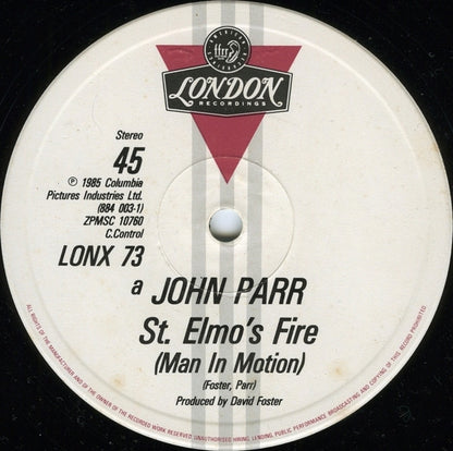 John Parr : St. Elmo's Fire (Man In Motion) (12", Single)