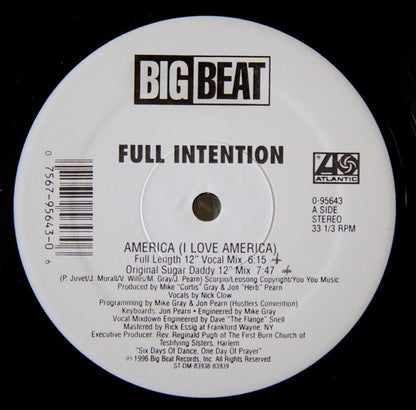 Full Intention : America (I Love America) (2x12")