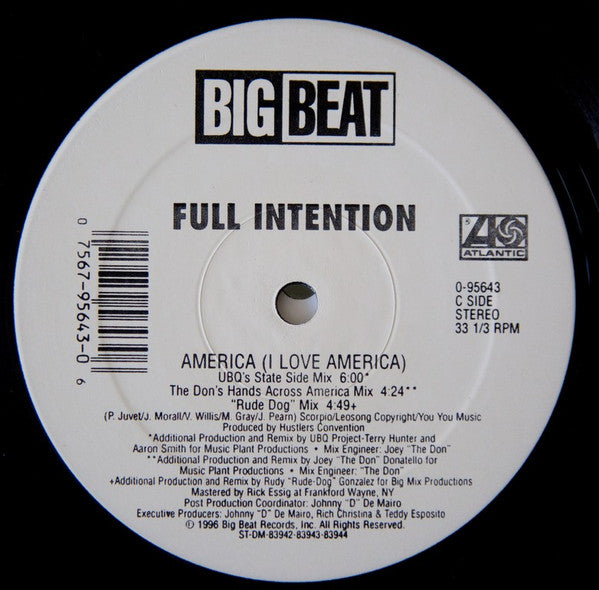 Full Intention : America (I Love America) (2x12")