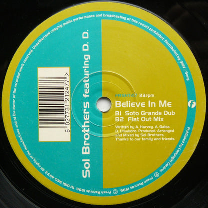 Sol Brothers : Believe In Me (12")