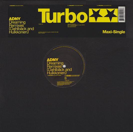 ADNY : Dreaming (Dahlbäck And Hulkkonen Remixes) (12", Maxi)