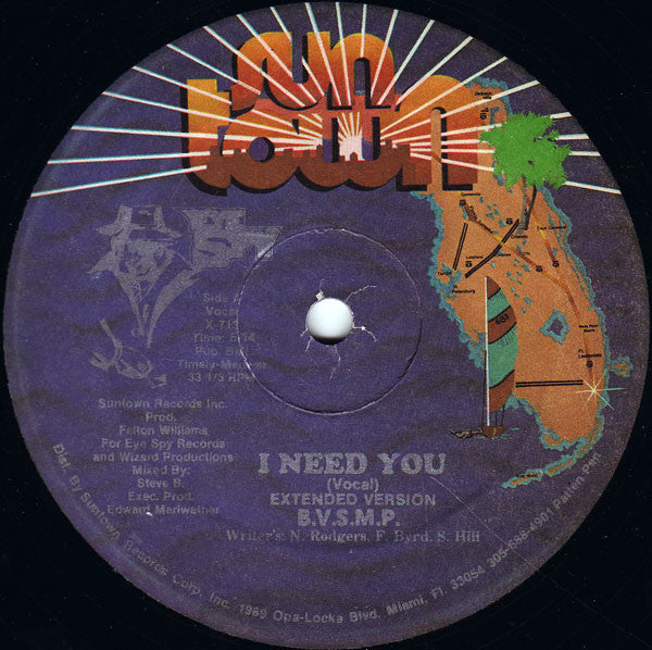 B.V.S.M.P. : I Need You (12")