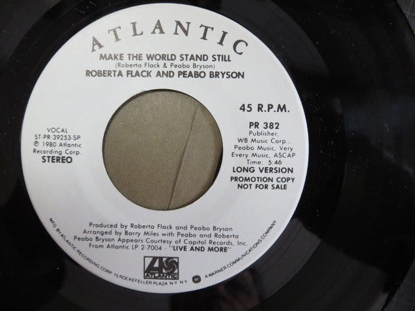 Roberta Flack, Peabo Bryson : Make The World Stand Still (7", Single, Promo, Spe)