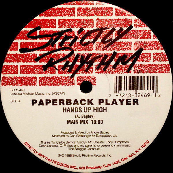 Paperback Player : Hands Up High (12")