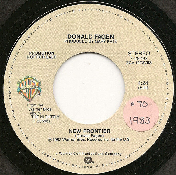 Donald Fagen : New Frontier (7", Single, Promo)