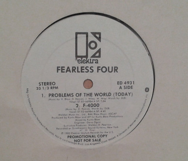 The Fearless Four : Problems Of The World (12", Promo)