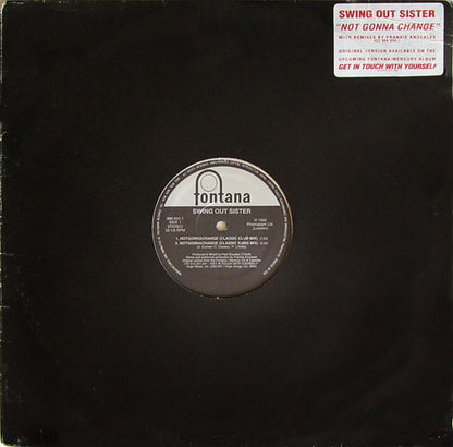 Swing Out Sister : Notgonnachange (12", Single, Gen)