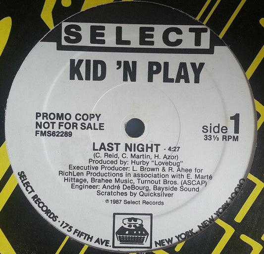 Kid 'N Play* : Last Night (12", Promo)
