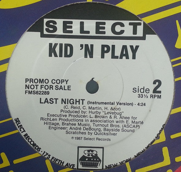 Kid 'N Play* : Last Night (12", Promo)