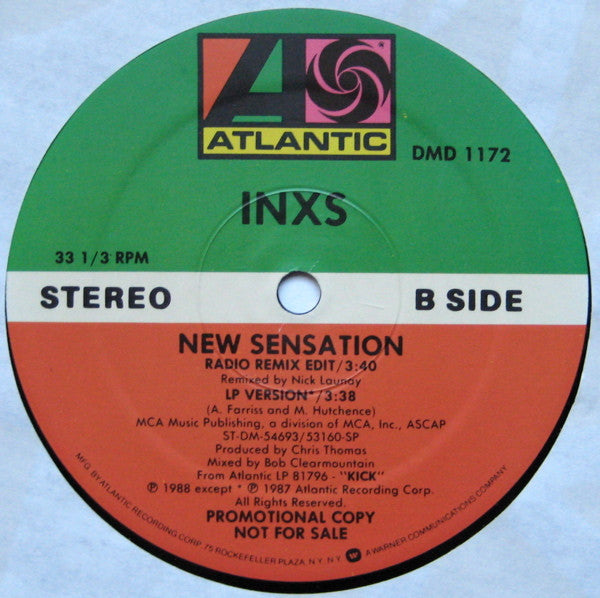 INXS : New Sensation (12", Promo)