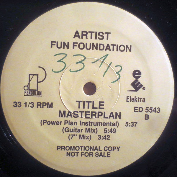 Fun Foundation : Masterplan (12", Promo)