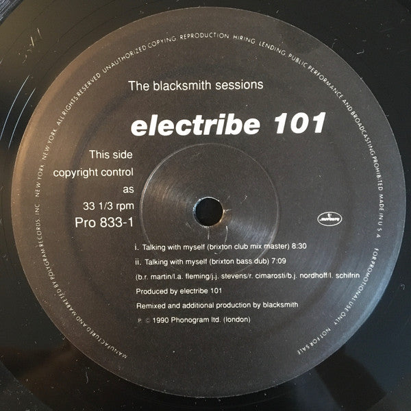 Electribe 101 : Talking With Myself • Special Limited Edition Remixes Vol. III • The Blacksmith & Fingers Sessions (12", Ltd, Promo)
