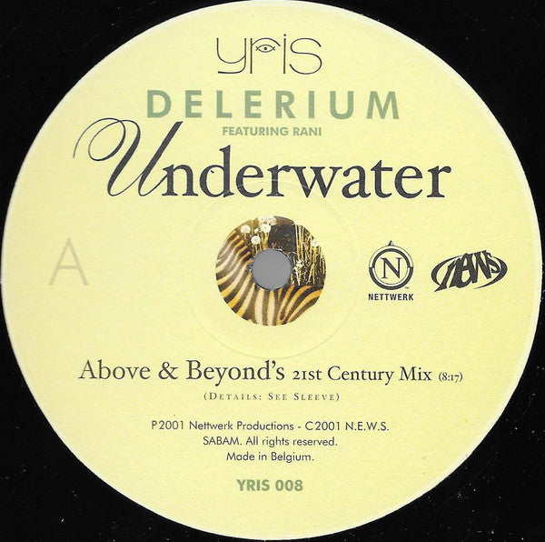Delerium Featuring Rani : Underwater (Remixes By Above & Beyond • Hydrogen Rockers) (12")
