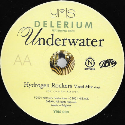 Delerium Featuring Rani : Underwater (Remixes By Above & Beyond • Hydrogen Rockers) (12")