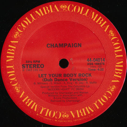 Champaign : Let Your Body Rock (12")