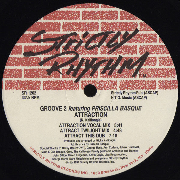 Groove 2 Featuring Priscilla Basque : Originality / Attraction (12")