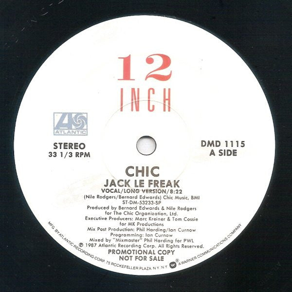 Chic : Jack Le Freak (12", Promo)