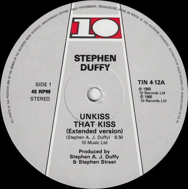 Stephen A J Duffy* : Un Kiss That Kiss (12")