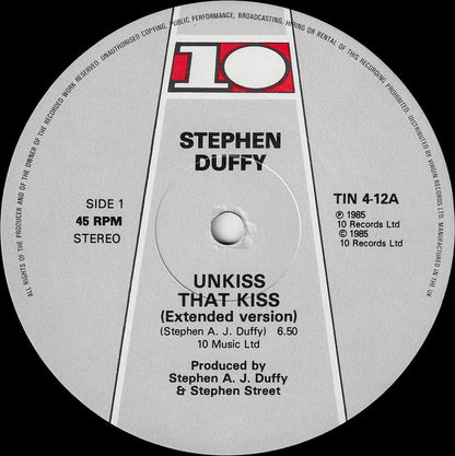 Stephen A J Duffy* : Un Kiss That Kiss (12")